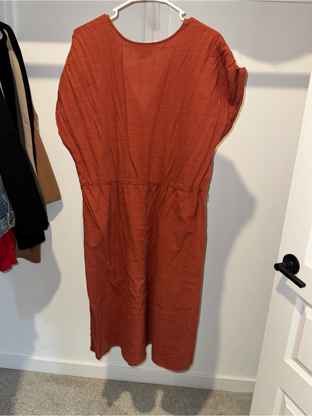 Universal Thread Rust Wrap Midi Dress - Picture 4 of 5